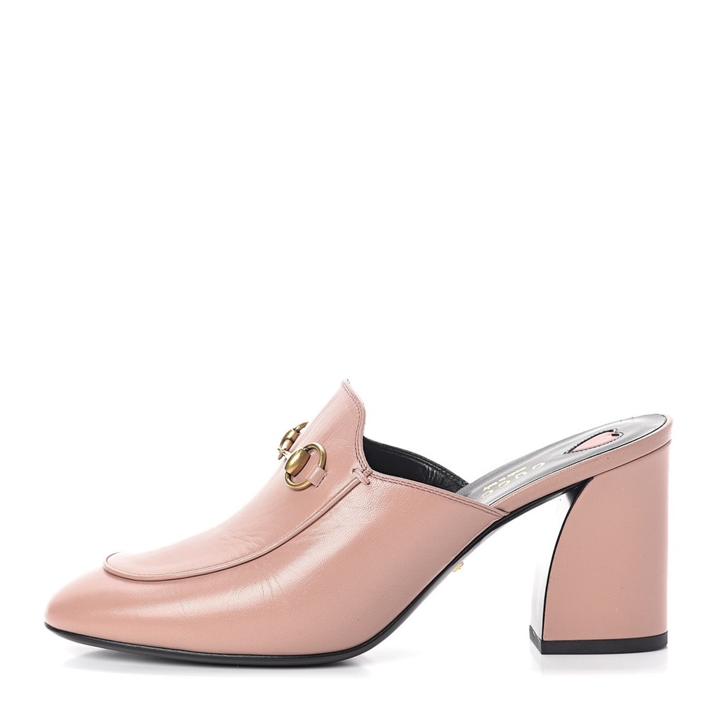Gucci Malaga Kid Princetown Horsebit Mules/Slides Size 37.5 US 7 in Crystal Pink - Picture 8 of 8